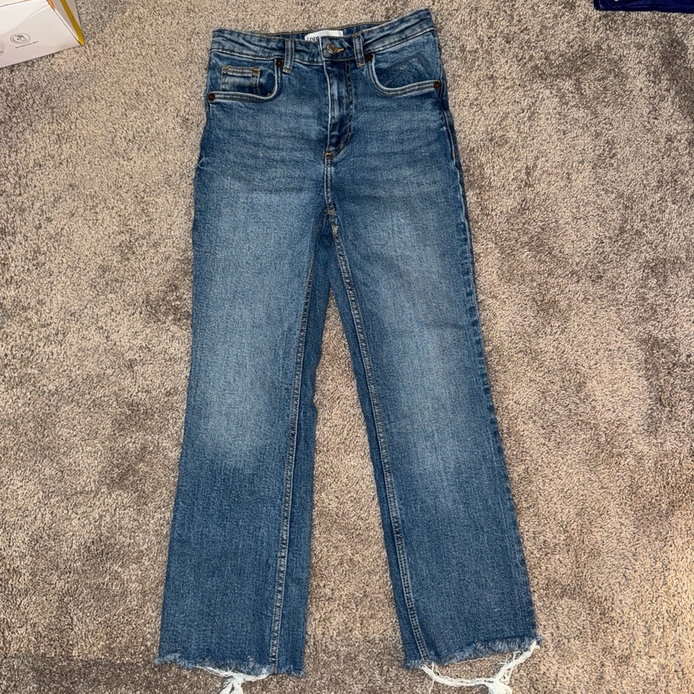 Zara Blue Straight Leg Jeans